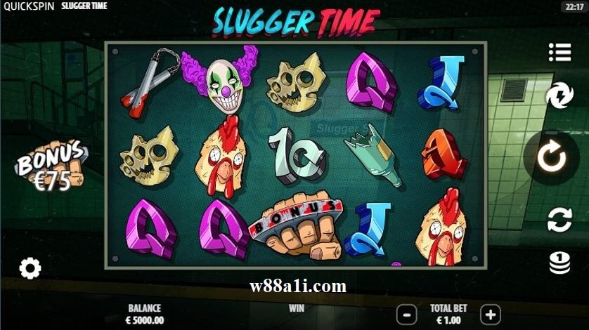 Instruksi untuk memainkan slot Waktu Slugger yang menarik di dealer W88